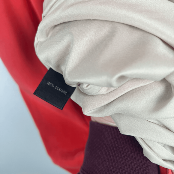 Lafayette 148 Silk Knee Length Short Sleeve Dress Orange Sz 12‎ - Picture 5 of 6